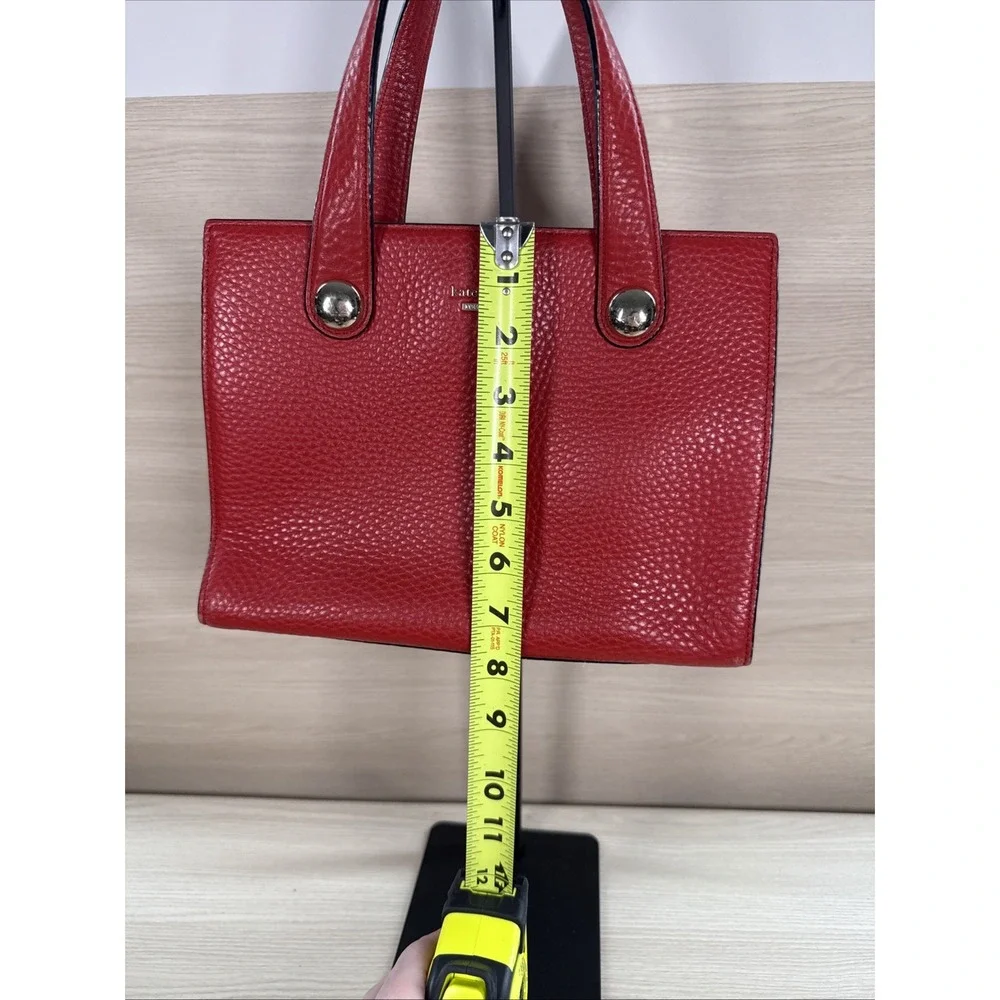 Kate Spade New York STEWART‎ STREET Pebbled Leather LITTLE JOY SATCHEL Red Gold